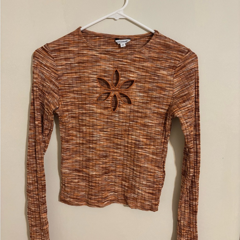 Women's Brown Long Sleeve Top